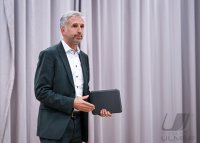 Streitgespraech OB Boris Palmer und AfD Landesvorsitzender Markus Frohnmaier in Tuebingen