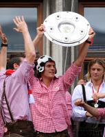 Fussball 1. Bundesliga :  JUBEL Mario Gomez  (FC Bayern Muenchen)