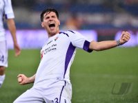FUSSBALL Coppa Italia Viertelfinale 14/15: JUBEL Mario Gomez (AC Florenz)