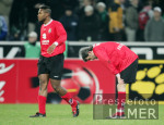 Fussball 1. Bundesliga: Gladbach - Freiburg, enttaeuschte Freiburger