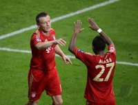 FUSSBALL INTERNATIONAL  CHL Viertelfinale 11/12:  JUBEL Ivica Olic (FC Bayern Muenchen)