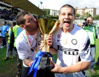 FUSSBALL SERIE A:  Marco Materazzi, Cristian Chivu (v. li., Inter)