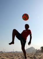  Children playing Beachsoccer on the Copa Cabana Beach/ Brazil bits for World Cup 2014