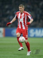 Fussball CHL  Saison 2010/2011:   Bastian Schweinsteiger (FC Bayern Muenchen)