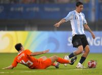 FUSSBALL  Olympia 2008  Peking  Viertelfinale Argentinien - Niederlande