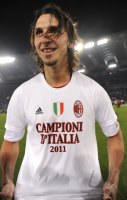 FUSSBALL SERIE A:  Meister 2011  AC Mailand;  JUBEL Zlatan Ibrahimovic
