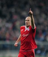 FUSSBALL  International CHL 09/10: JUBEL ROBBEN (FC Bayern  Muenchen)