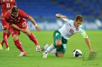 Fussball International EM 2012-Qualifikation:  Xherdan SHAQIRI (li, Schweiz) gegen Stiliyan Petrov (re, Bulgarien)