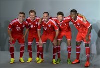 Fussball 1. Bundesliga 2013/2014:  Fototermin beim  FC Bayern Muenchen