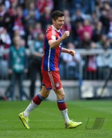 Fussball 1. Bundesliga Saison 14/15: JUBEL Robert Lewandowski (FC Bayern Muenchen)