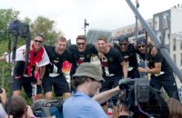 Ankunft der Deutschen Nationalmannschaft in Berlin nach dem Gewinn der Weltmeisterschaft 2014