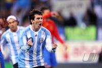 Fussball Nationalmannschaft : JUBEL Lionel Messi (ARG)