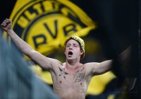 Fussball DFB Pokal 2. Runde 13/14 : Ultra Fan (Borussia Dortmund)