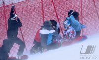 Ski Alpin Kitzbuehel 2016; Abfahrt Training Sturz Florian Scheiber (AUT)