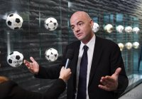 FIFA Praesident Gianni Infantino (Schweiz) erster Tag im Home of Fifa