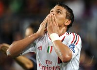 Fussball Champions League  Saison 2011/2012:  JUBEL nach dem Tor Thiago Silva (AC Mailand)