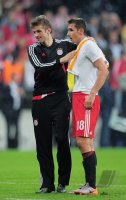 Fussball Champions League  Saison 2010/2011: JUBEL Thomas Mueller (FC Bayern Muenchen)