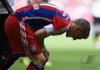 Fussball, 1. Bundesliga  Saison 2013/2014: Verletzung Bastian Schweinsteiger (FC Bayern Muenchen)