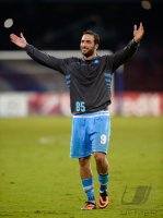 FUSSBALL  CHL  Saison 2013/2014: JUBEL Gonzalo Higuain (SSC Neapel)