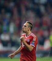 Fussball Supercup Finale 2013: JUBEL Franck Ribery (FC Bayern Muenchen)