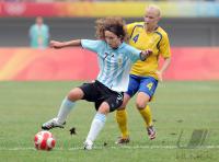 FUSSBALL  Olympia 2008   Vorrunde  Frauen   Schweden - Argentinien