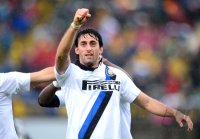 FUSSBALL SERIE A:  Jubel Diego Milito (Inter Mailand)