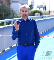 Eroeffnung Radbruecke Tuebingen; Tuebingens Oberbuergermeister Boris Palmer (Die Gruenen)