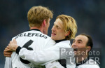 Fussball 1. Bundesliga: Schalke - Bielefeld,  Jubel Bielefeld