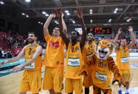 Basketball 1. Bundesliga 14/15 Hauptrunde:  Walter Tigers Tuebingen - Loewen Braunschweig