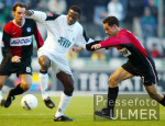 Fussball Bundesliga: Gladbach - Berlin, Zweikampf