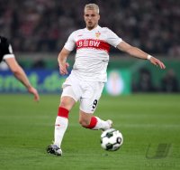 Fussball DFB Pokal  Halbfinale  2025/2026  23.04.2026VfB Stuttgart - SC Freiburg, EINZELBILD, EINZELN, AKTION, EINZELSPIELER, FREISTELLER, GANZE FIGUR, GANZFIGUR, GANZE_FIGURAKTION