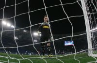 Fussball Europa League Saison 2012/2013: Torwart Marc Andre ter Stegen (Borussia Moenchengladbach) enttaeuscht