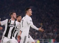 Fussball CHL 18/19 Achtelfinale: JUBEL Cristiano Ronaldo (Juventus Turin)