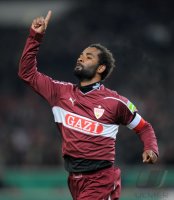 FUSSBALL  DFB Pokal 11/12  Achtelfinale: JUBEL Cacau (VfB Stuttgart)