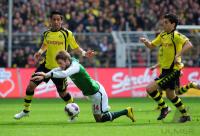 FUSSBALL, 1. BUNDESLIGA, 29. Spieltag: Dortmund - Bremen