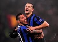 FUSSBALL SERIE A: JUBEL Marco Materazzi, Cristian Chivu (v.li., Inter)