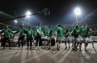 FUSSBALL  DFB Pokal Halbfinale; JUBEL Werder Bremen