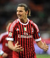 FUSSBALL SERIE A:  Jubel Zlatan Ibrahimovic (AC Mailand)