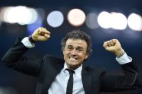 Fussball Champions League Finale 2015: JUBEL Trainer Luis Enrique (Barca)