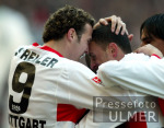 FUSSBALL 1. Bundesliga JUBEL VfB; Streller  und Bordon
