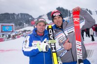 Ski Alpin Kitzbuehel 2016 Abfahrt ; Beat Feuz (SUI) und Carlo Janka (SUI)