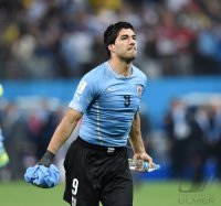 FUSSBALL WM 2014: JUBEL Luis SUAREZ (Uruguay)