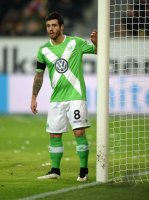 Fussball, 1. Bundesliga  Saison 2014/2015: VfL Wolfsburg - FC Bayern Muenchen