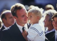 Fussball Hochzeit Markus Wasmeier: Rummenigge mit Sohn Henry