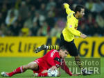 Fussball 1. Bundesliga: Dortmund - Leverkusen, Zweikampf