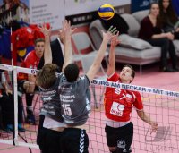 Volleyball  1. Bundesliga  14/15:  TV Rottenburg - Netzhoppers KW-Bestensee