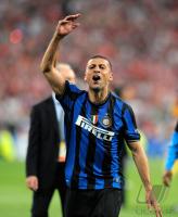 Fussball Champions League Finale: JUBEL Diego Milito (Inter)