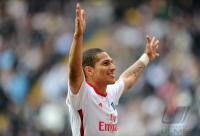 Fussball 1. Bundesliga : JUBEL nach dem Tor zum 1:3 Paolo Guerrero (Hamburger SV)