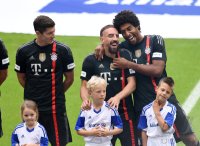 Fussball 1. Bundesliga 2014/2015: Teampraesentation FC Bayern Muenchen