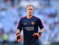 Fussball Primera Division El Clasico 14/15: Torwart Marc Andre ter Stegen (Barca)